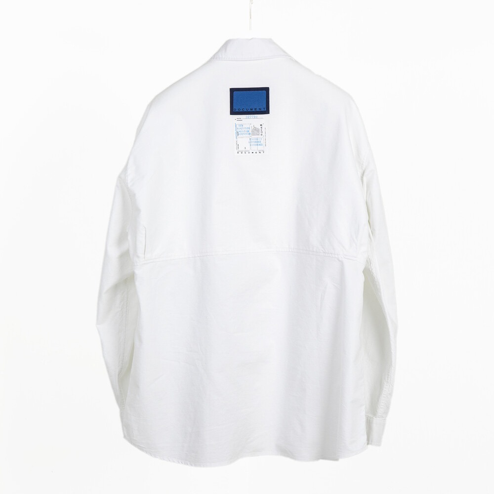 DOCUMENT*RESTOCK*Back Logo Oxford Shirt(White)