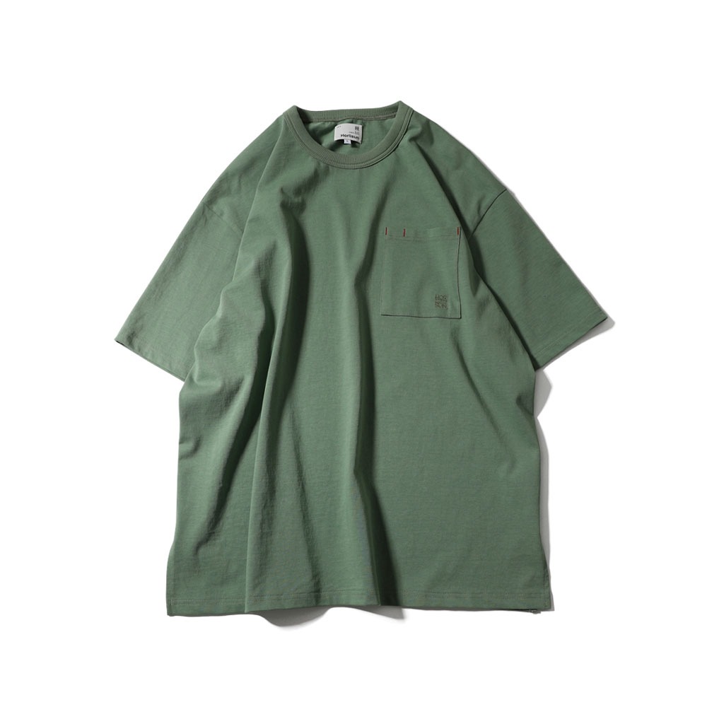 HORLISUN22SS Lawrence Short Sleeve Pocket T-shirt(Forest Green)