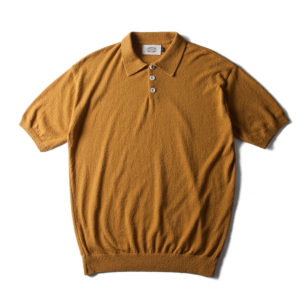 AMFEASTTerry Buttons Summer Knitwear(Mustard)