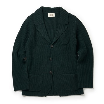 AMFEASTTailored Knitted Jacket(Deep Green)30%OFF