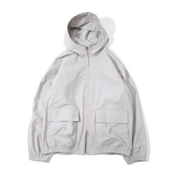 HORLISUNBreeze Nylon Hood Zip Up Jacket (Light Gray)