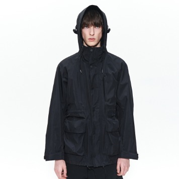 AFTER PRAYLeisure Military Hoodie Shell Parka(Black)