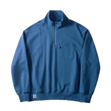 BEAT &amp; SLNCHalf Zip Pocket Sweat Shirts(Marina Blue)