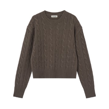 KEI CURRENTCable Knit(Brown)40% OFF