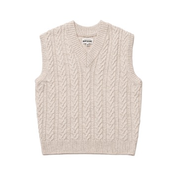 BEAT &amp; SLNCCable Knit Vest(Cream)*3월 27일(월) 발송예정*