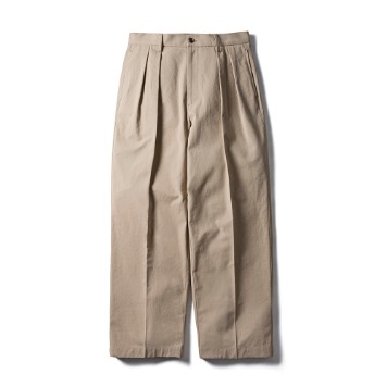 ESFAI Double Pleated Wide Chino Pants PPP40 (Beige)