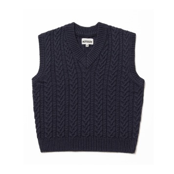 BEAT &amp; SLNCCable Knit Vest(Navy)*3월 27일(월) 발송예정*