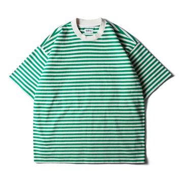 ESFAIBock Stripe Short Sleeve T Shirts(Green)