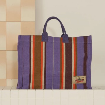 MOISMONTMOM022 Tote Bag N°39(Stripe Seven Violette)