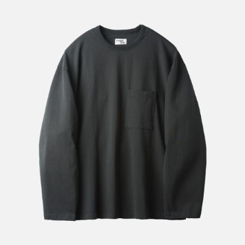 ROUGH SIDE[Signature] Primary Long Sleeve(Charcoal)