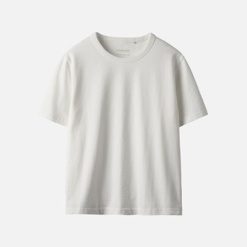 ROUGH SIDEWomen  Essential 1/2 T-Shirt(Off White)
