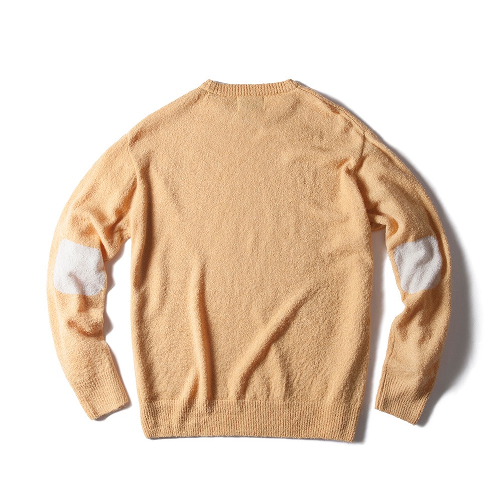 AMFEASTSpring Elbow Patch Sweater(Yellow)