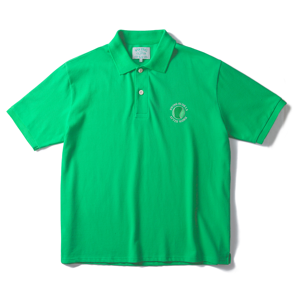 AmfeastSWING CLUB LASignature Oversized Polo Shirts(Green)