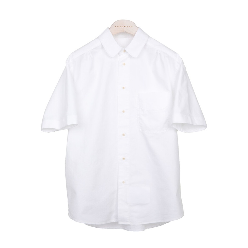DOCUMENTBack Logo Short Sleeve Shirt_02(White)
