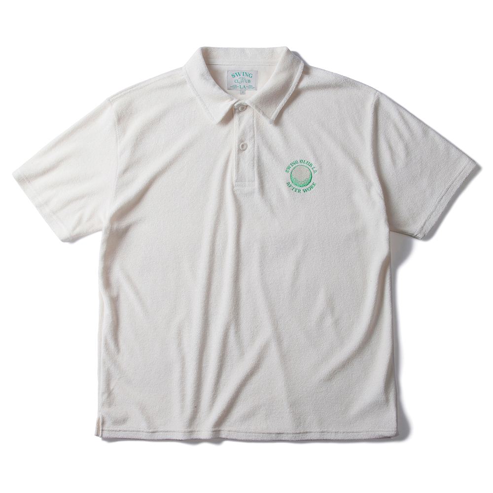 AmfeastSWING CLUB LASignature Oversized Terry Polo Shirts(Cream)30% OFF