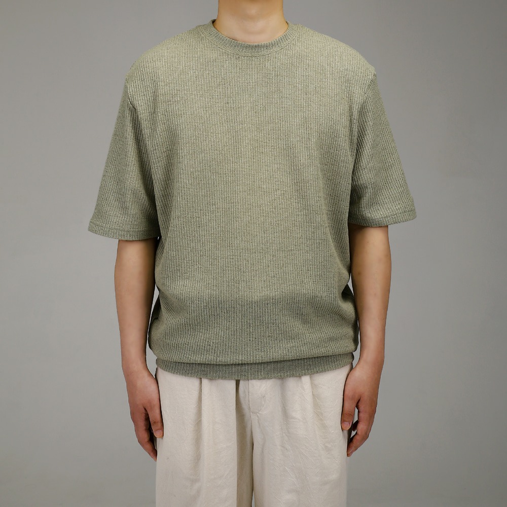 YOUNEEDGARMENTSLounge Knit Tee(Olive)30%OFF