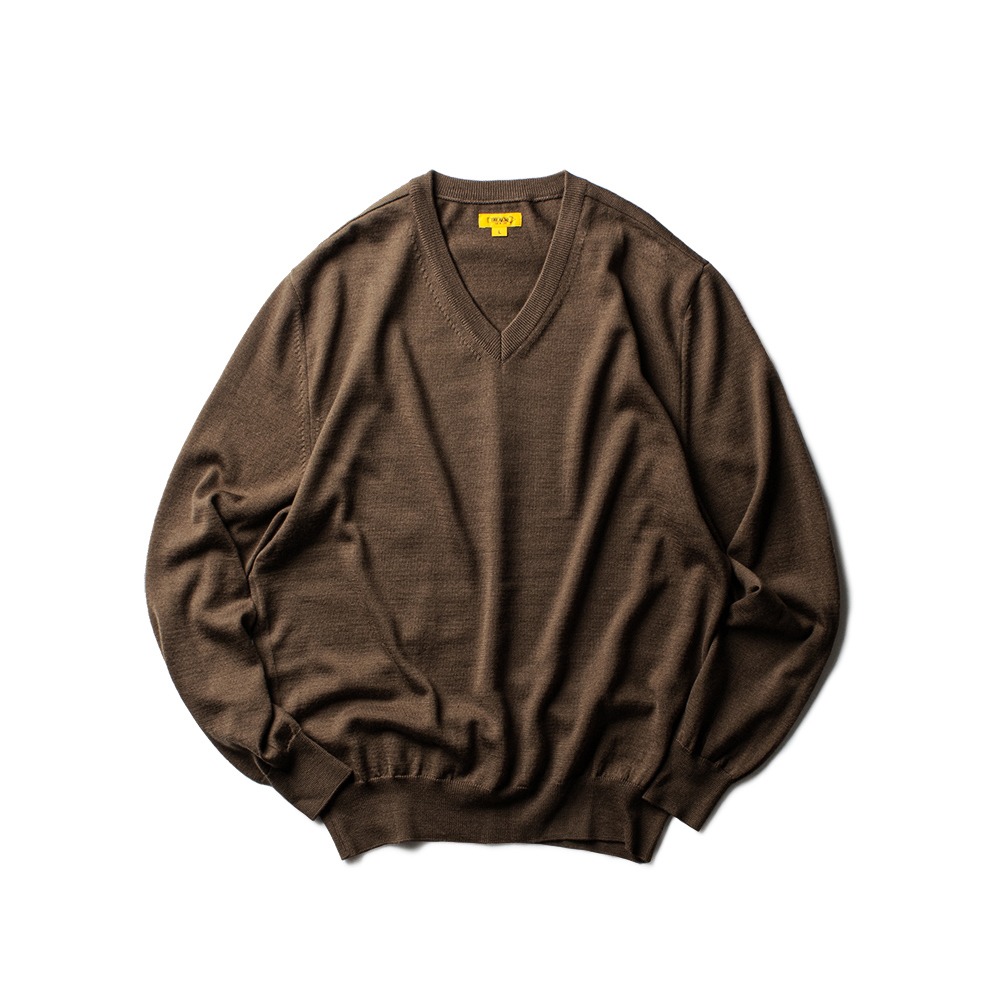 THE RESQ &amp; CONewman Merino Wool Sweater(Coffee Brown)