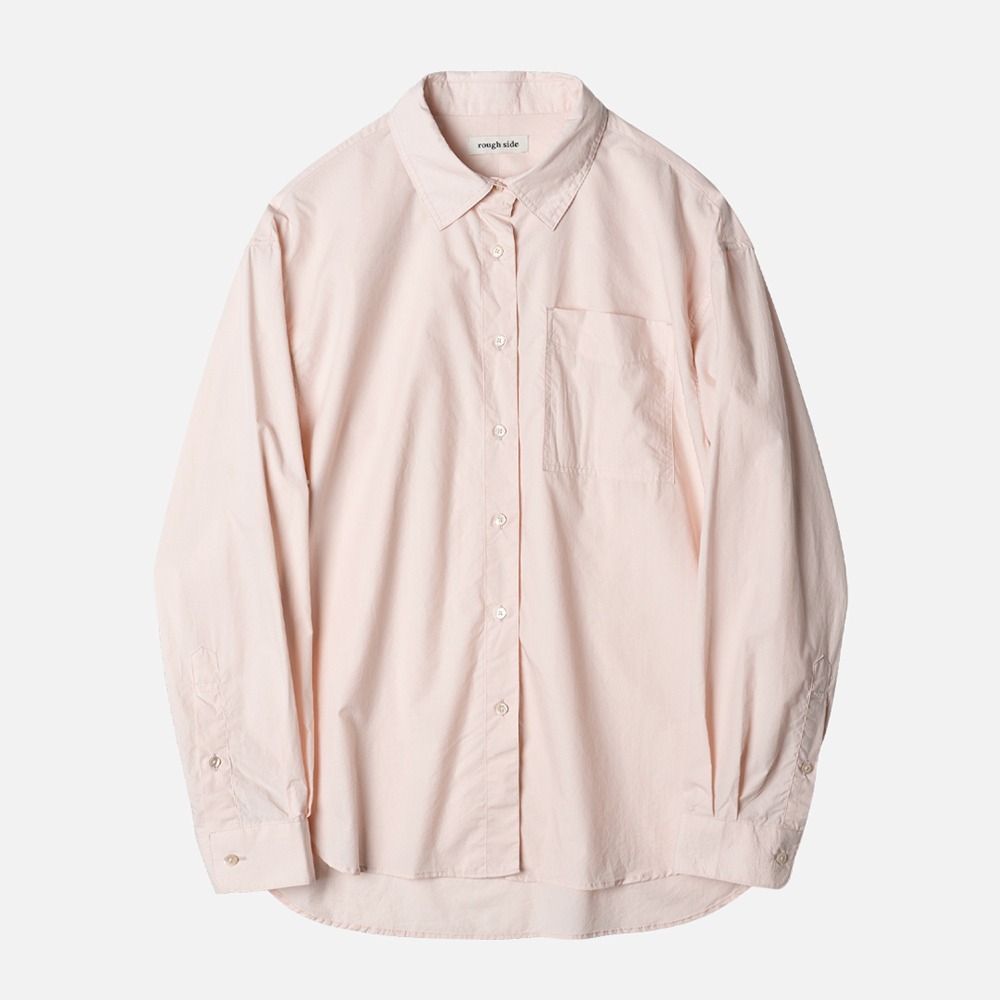 ROUGH SIDEW Silky Washed Shirt (Pink)