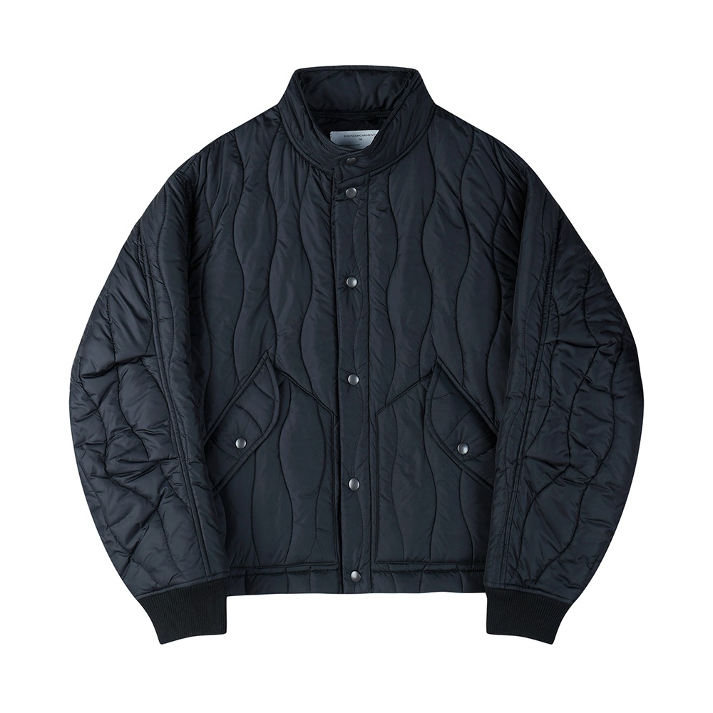 YOUNEEDGARMENTSWave Quilted Blouson(Black)