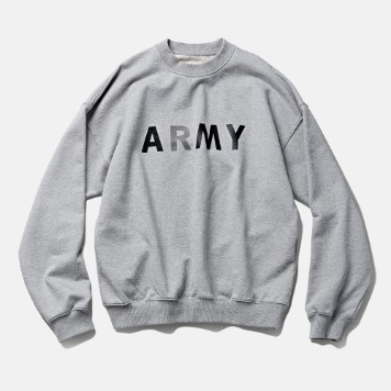 DEUTERO*RESTOCK*DTR194190s ARMY Sweat Shirts(Melange Grey)