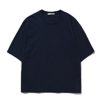 POTTERYShort Sleeve Comfort T-ShirtFine Cotton 17/1 BD Single Jersey(Navy)
