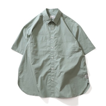 HORLISUNPoole Extra Typewriter Short Sleeve Shirts(Sage Green)
