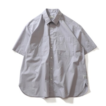 HORLISUNPoole Extra Typewriter Short Sleeve Shirts(Soft Lavender)