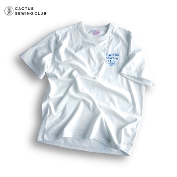 CACTUS SEWING CLUBMember&#039;s T Shirts(Blue Typo)