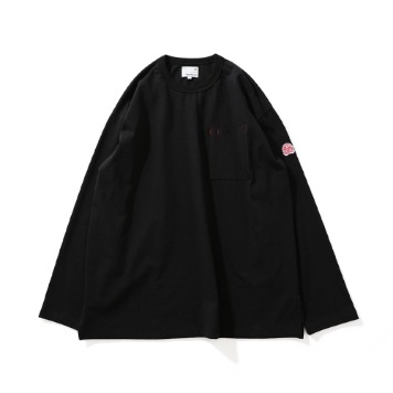 HORLISUNLawrence Overfit Long Sleeve pocket T-shirt(Black)