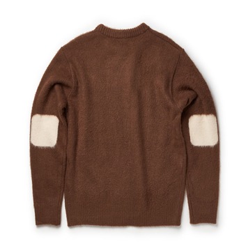 AMFEASTElbow Patched Sweater(Brown/Cream)30%OFF