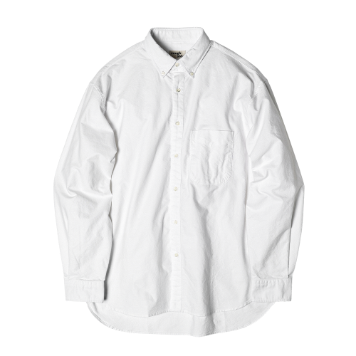 ROUGH SIDE103. Shirring Shirt Oxford(White)