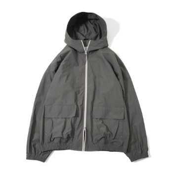 HORLISUNBreeze Nylon Hood Zip Up Jacket (Dark Gray)