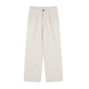 YOUNEEDGARMENTSCrease One Tuck Straight Pants(Natural)30%OFF