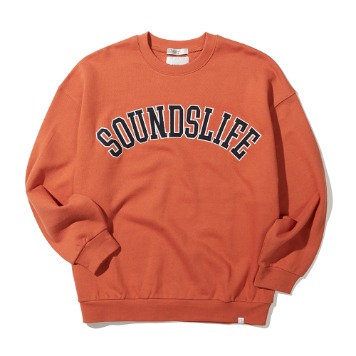SOUNDSLIFEApplique Big Arch Logo Sweatshirts(Orange)
