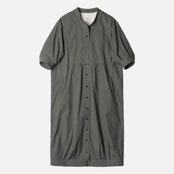 ROUGH SIDEW Washed Shirt Dress(Dark Grey)