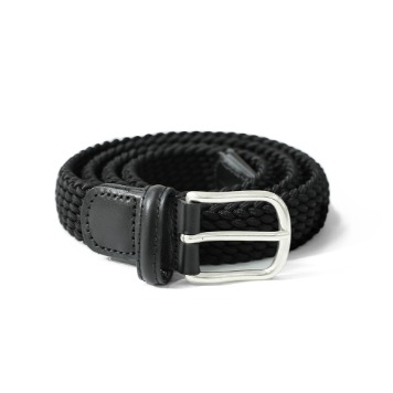 HORLISUNPeninsula Elastic Braided Leather Belt(Black)