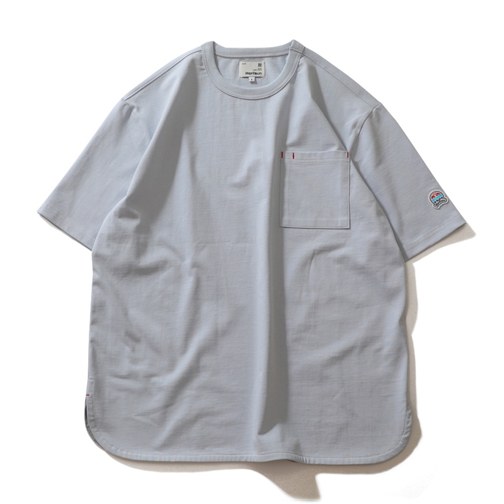 HORLISUNEmery Short Sleeve Pocket Seasonal T-Shirts(Sky Blue)