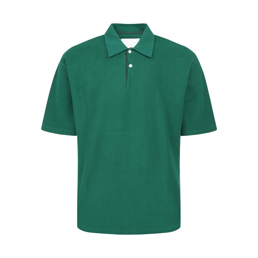 YOUNEEDGARMENTS x TEXT&amp;SLNCFrench Terry Polo Shirt(Green)50% OFF
