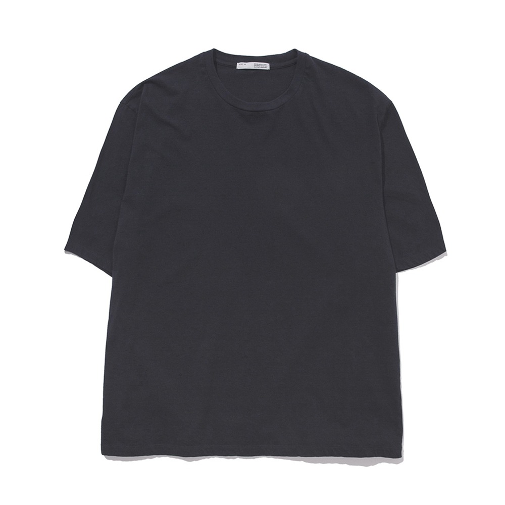 POTTERYShort Sleeve Basic T-ShirtFine Cotton 30/1 Single Jersey Soft Finished(Charcoal)