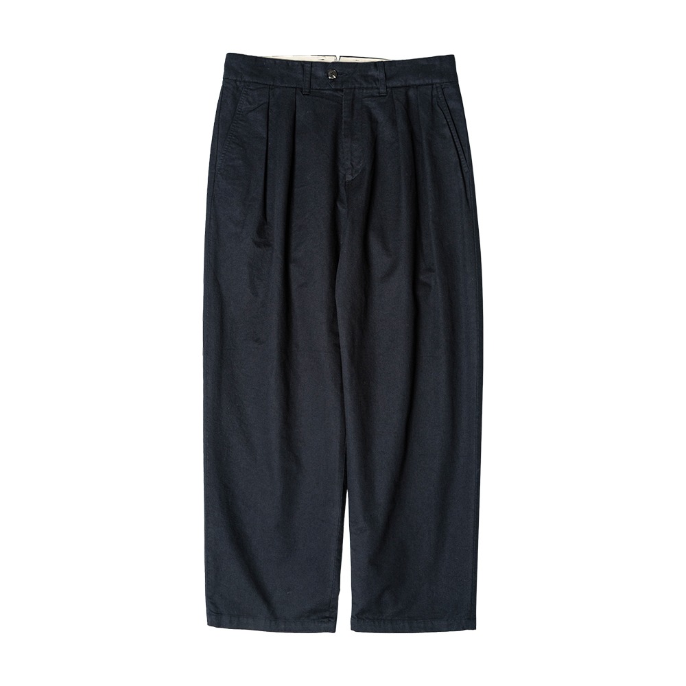 ROUGH SIDE509. 2 Tuck Wide Pants(Navy)