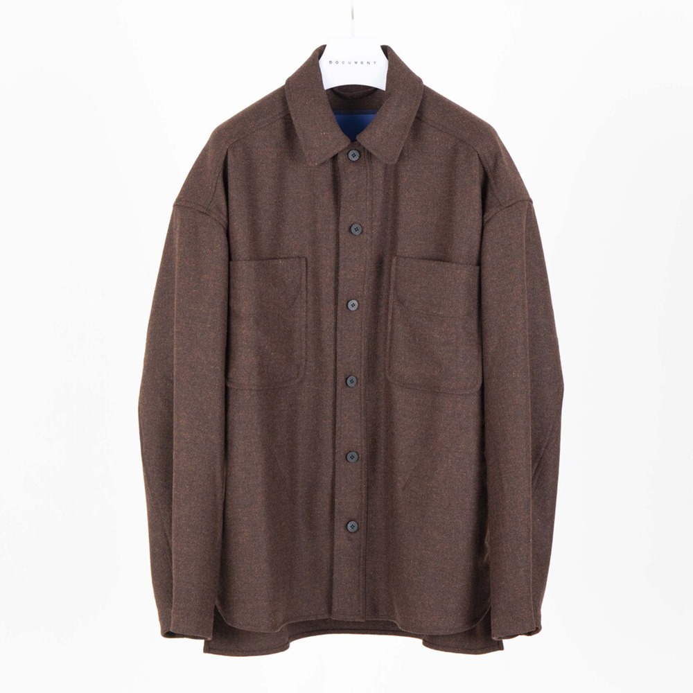 DOCUMENTEnglish Wool Shirting Jacket(Brown)