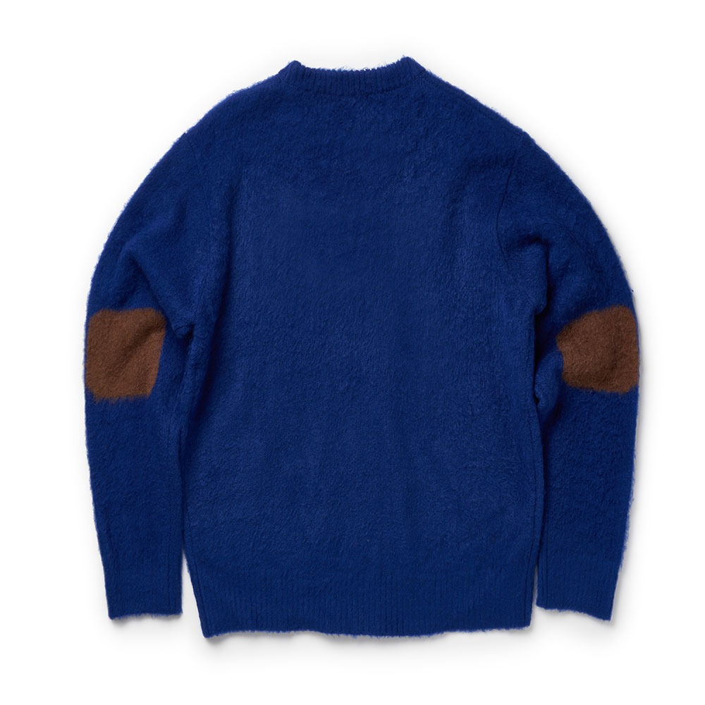 AMFEASTElbow Patched Sweater(Blue/Brown)30%OFF