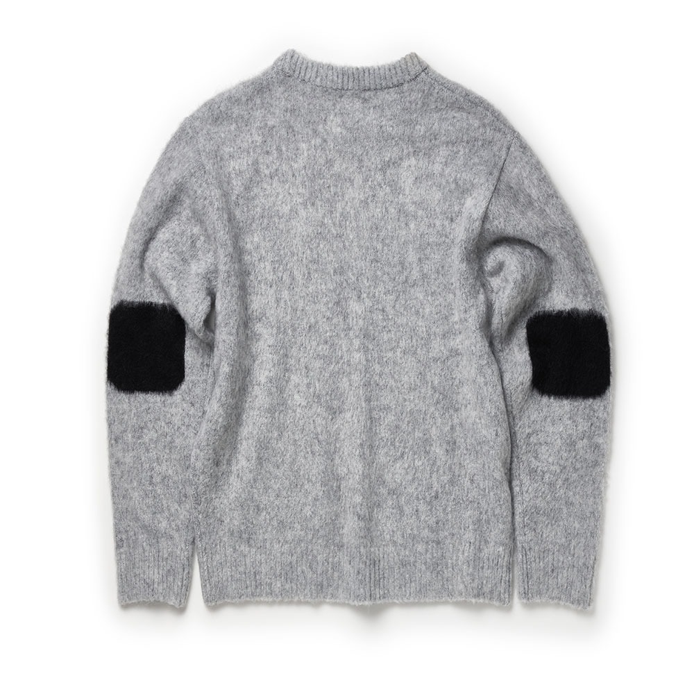 AMFEASTElbow Patched Sweater(Grey/Black)30%OFF
