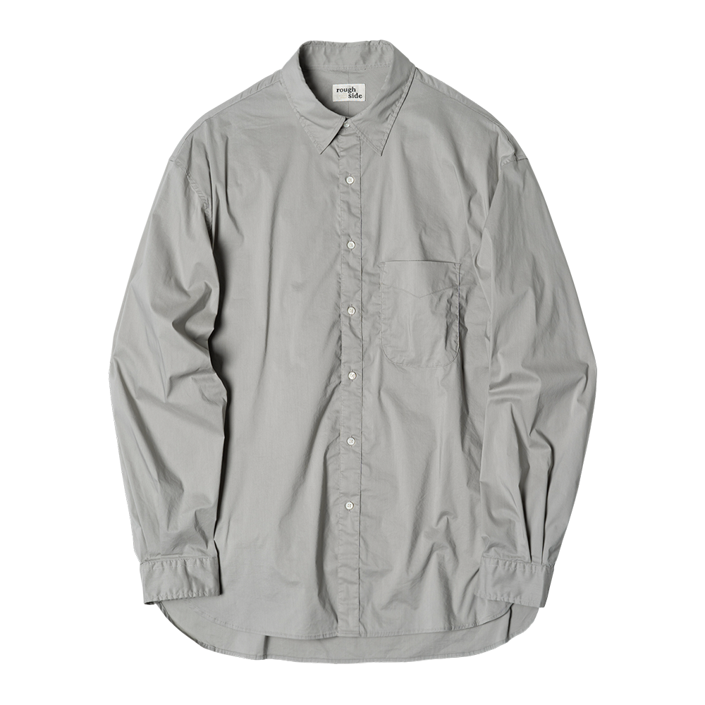 ROUGH SIDE103. Shirring Shirt(Dove)