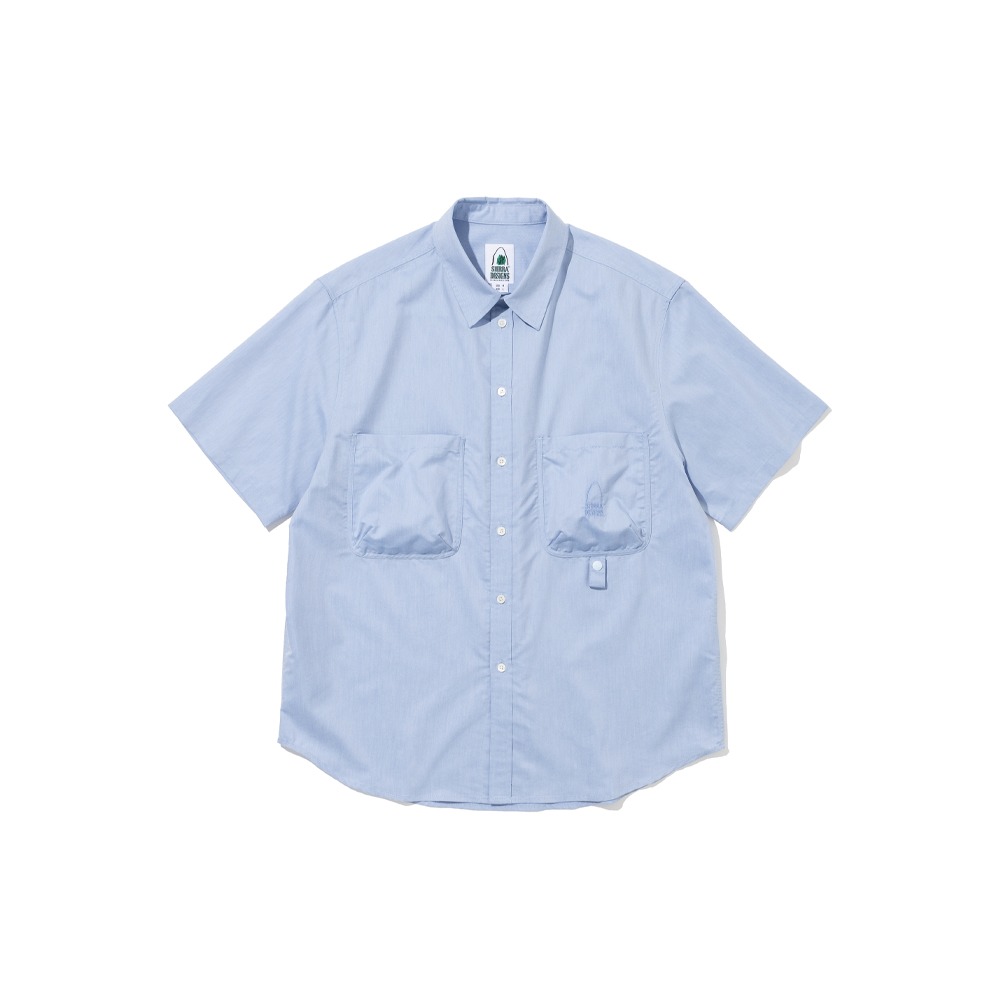 SIERRA DESIGNSOxford Pocket Short Shirts(Blue)