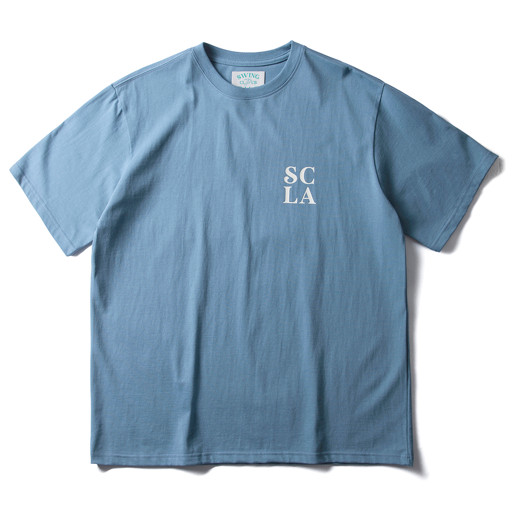 AmfeastLA SWING CLUBHalf Sleeves T-Shirts(Blue)