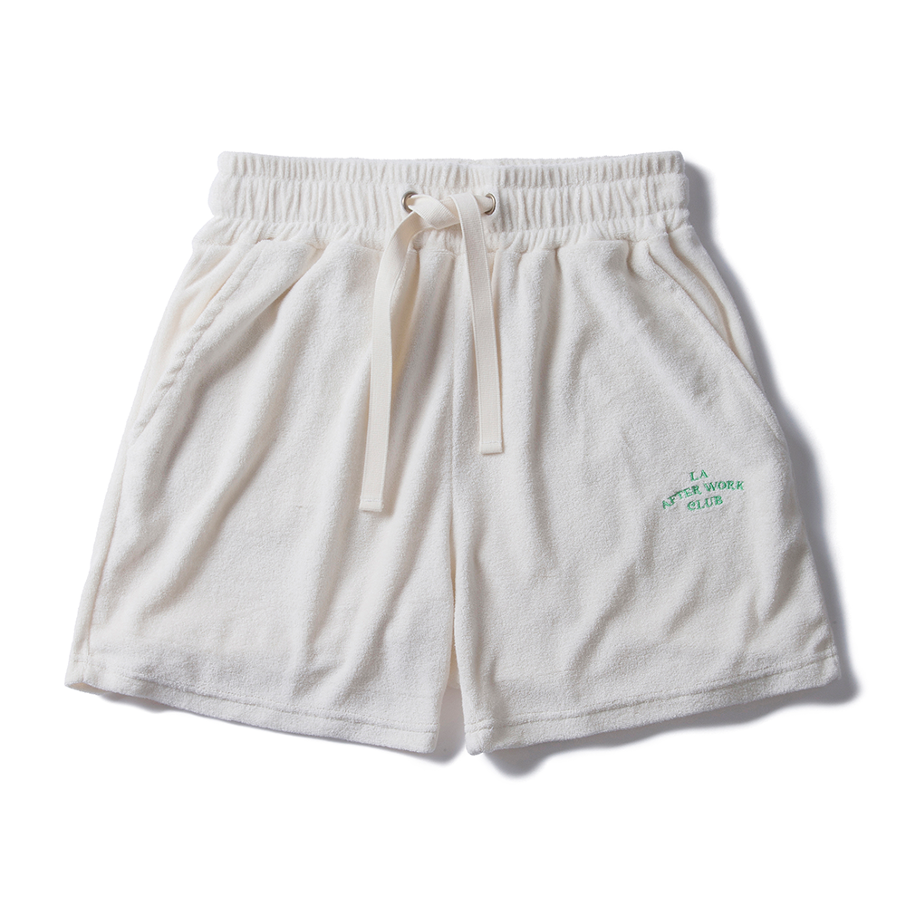 AmfeastSWING CLUB LAWomens Terry Atheletic Shorts(White)