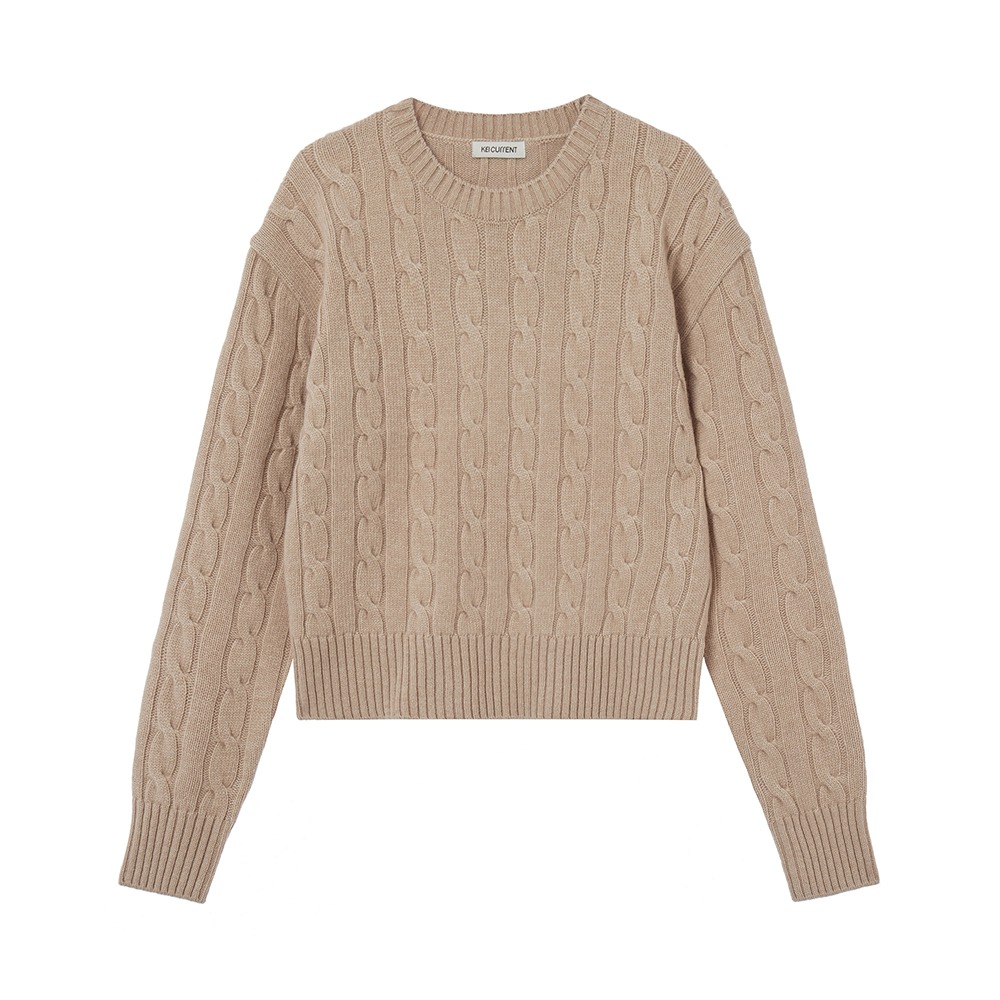 KEI CURRENTCable Knit(Beige)40% OFF