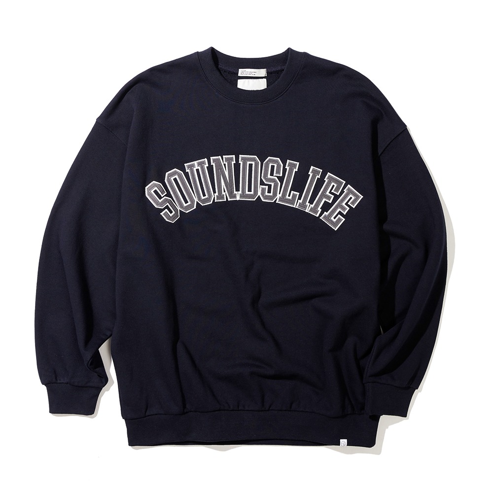 SOUNDSLIFEApplique Big Arch Logo Sweatshirts(Navy))30% OFF