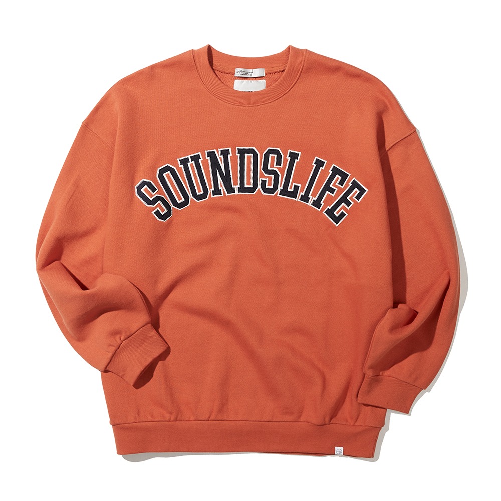 SOUNDSLIFEApplique Big Arch Logo Sweatshirts(Orange))30% OFF